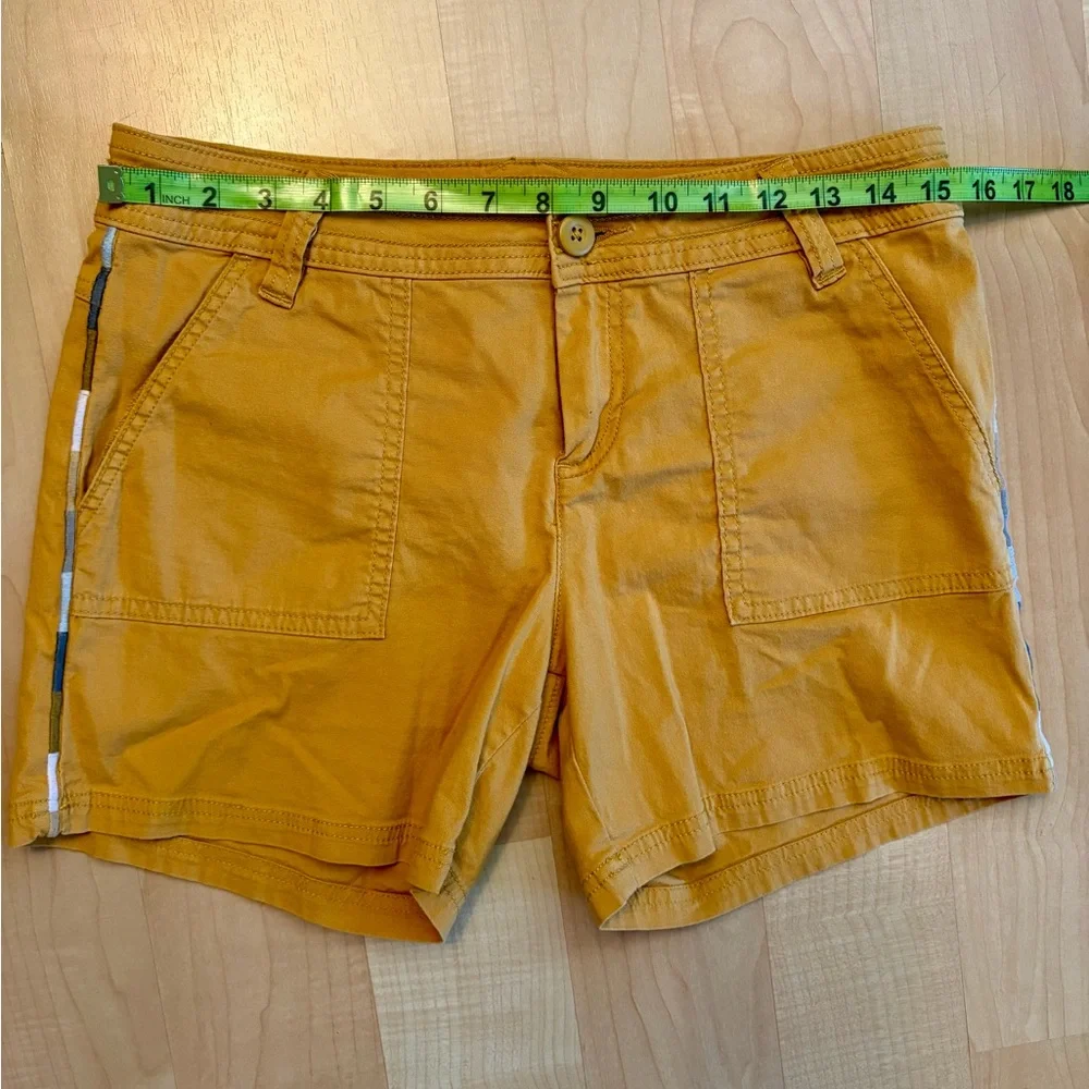 Prana Women’s mustard yellow shorts Size 6 - Picture 2 of 8